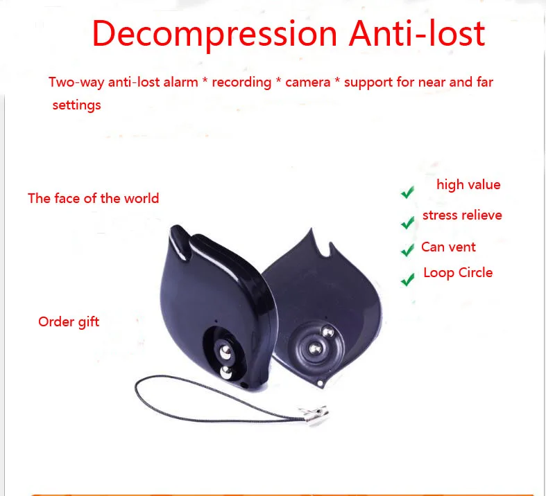 

2018 new decompression anti-lost device smart phone Bluetooth tracker custom electronic logo