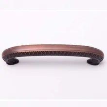 96mm vintage furniture hardware handles red bronze kitchen cabinet drawer handle pull antique copper dresser cupboard