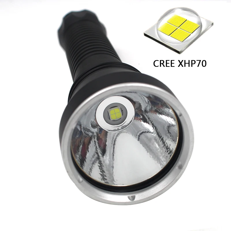 Z20DX5s CREE XHP70.2 светодиодный вспышка светильник фонарь Водонепроницаемый 3 режима 18650 Батарея Дайвинг лампы под водой PK XM-L2 U3 флэш-светильник