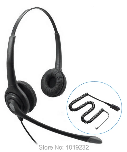 2.5mm plug headset with QD cable Volume + Mute switch call center