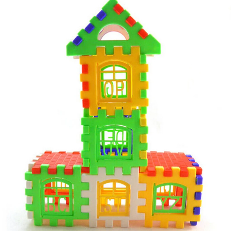 24PCS/Set Multi color Baby Kids Children House Building Blocks