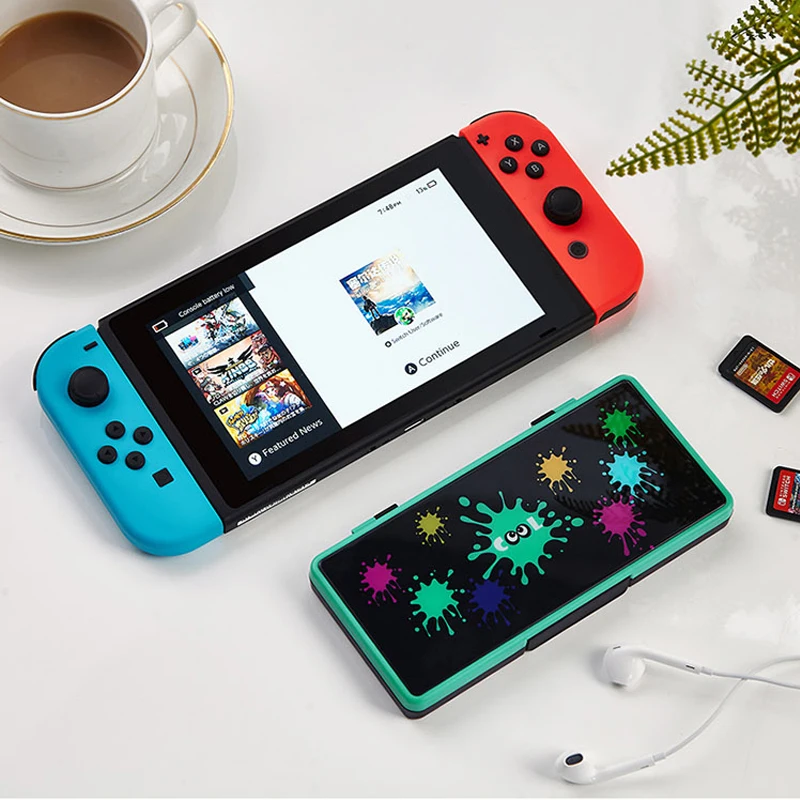 Для nintendo Switch Let's Go водонепроницаемый футляр для игровых карт 16 NS игровые карты и 2 Micro SD карты памяти spatoon2 стеклянная коробка для хранения