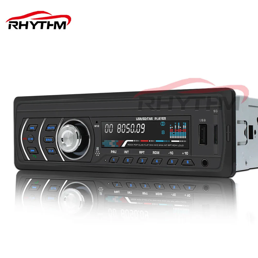 Универсальный Bluetooth 12 В 1DIN автомобильный Радио стерео MP3 плеер цифровой FM Аудио Музыка USB AUX SD Автоэлектроника в тире Авторадио