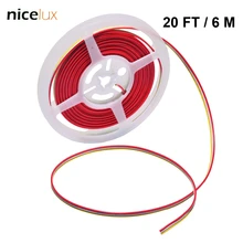 20ft 6 м 20AWG 3 Pin кабель-удлинитель ПВХ изолированный многожильный провод электрический кабель Медный провод для 3pin 3528 5050 Светодиодные ленты