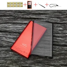 Мягкий прозрачный чехол из ТПУ с кристаллами для Sony Walkman NW A55HN A56HN A57HN A50 A55 A56 A57, с защитной пленкой и ремнями