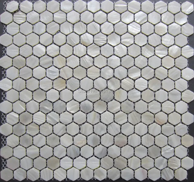 육각형 20mm 쉘 모자이크 타일, backsplash 진주 타일, 욕실 샤워 모자이크 벽 타일의 어머니-에서육각형 20mm 쉘