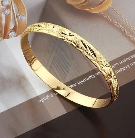 Arrive Fashion Jewelry Bangle 8mm 66mm 18k Yellow Gold Filled Fashion Jewelry Bangle 8mm 66mm 18k Yellow Gold Filled Bracelet
