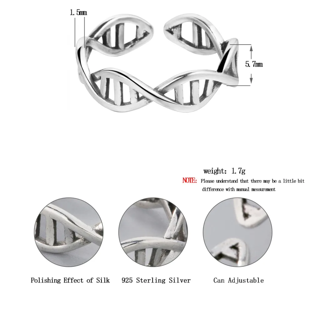 Todorova DNA кольца для женщин биология химическая молекула Двойная спираль вечерние
