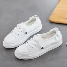 Популярные женские кроссовки; модная дышащая обувь из искусственной кожи; повседневная обувь на платформе со шнуровкой; Цвет белый; tenis feminino Zapatos