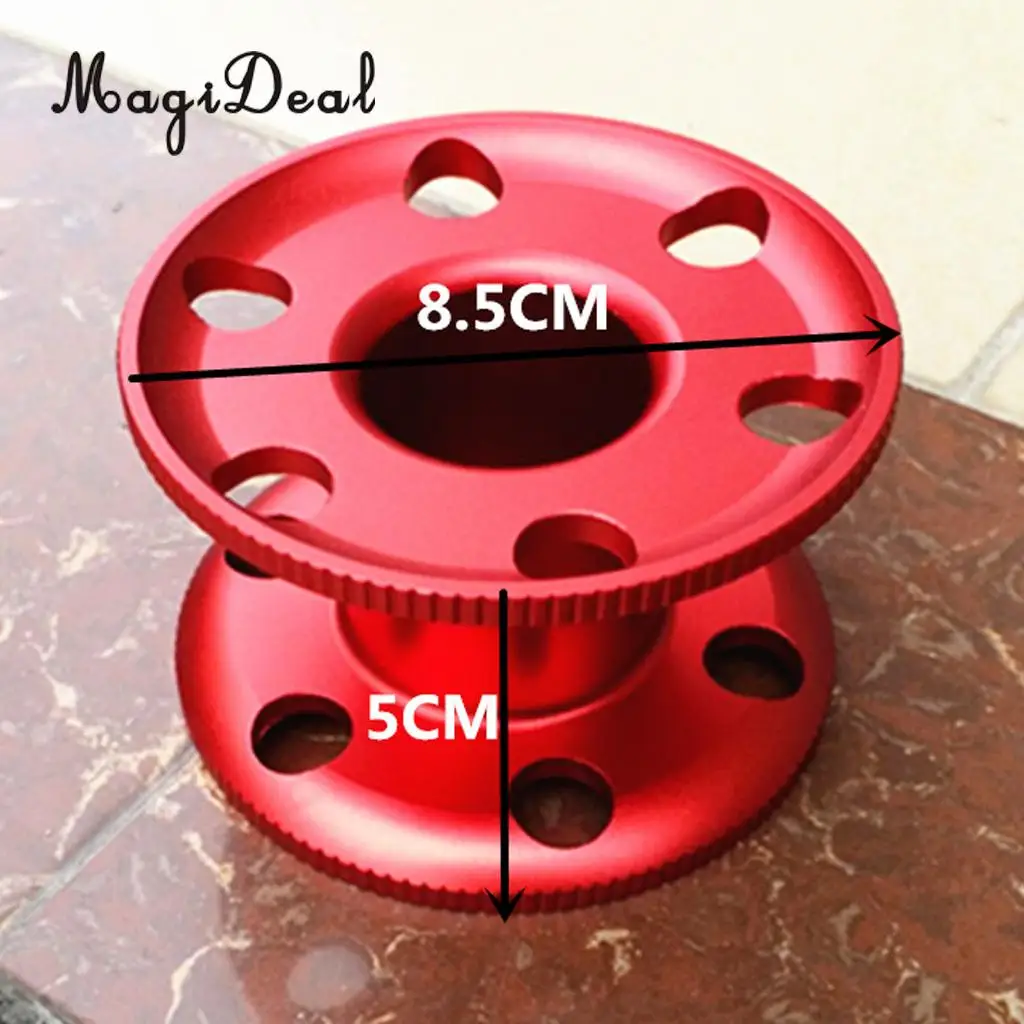 Ultra-light Aluminum Alloy Scuba Diving Finger Spool Dive Reel Guide Line Spool Snorkeling Gear Accessories - Red