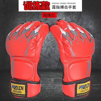 120 см ПУ кожа Kick боксерская груша песочник для взрослых ММА Муай Тай тэквандо Спорт фитнес тренировка тренажеры - Цвет: gloves