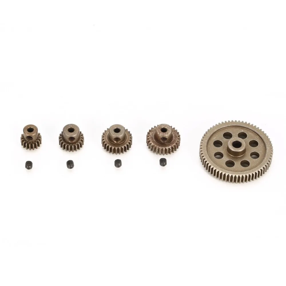 

5pcs Metal Diff Differential Main Gear 5MM 64T Motor Pinion Gears 3.17MM 17T 21T 26T 29T for Hsp Redca Traxxas 11164 RC Car