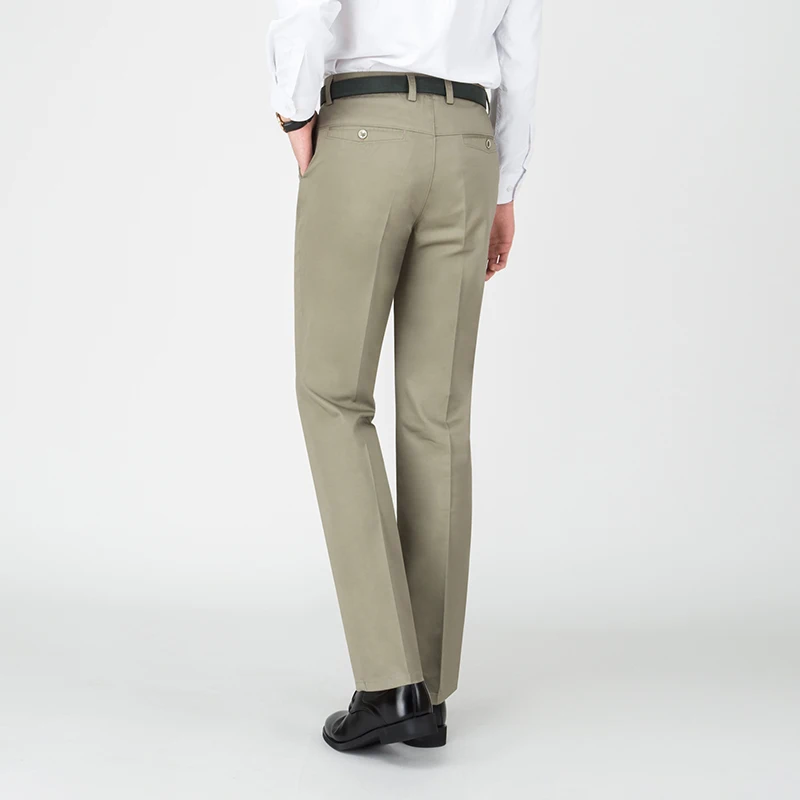 Новые мужские брюки весна лето Модные Классические деловые повседневные мужские брюки хлопок Полная длина мужская одежда большого размера 30-38