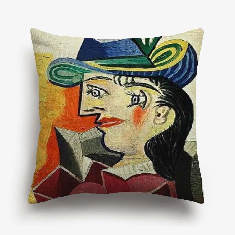 Пабло знаменитый Пикассо картины Чехлы для подушек Звездная ночь сюрреалистичность абстрактная художественная Подушка Чехол для дивана льняной чехол для подушки - Цвет: I