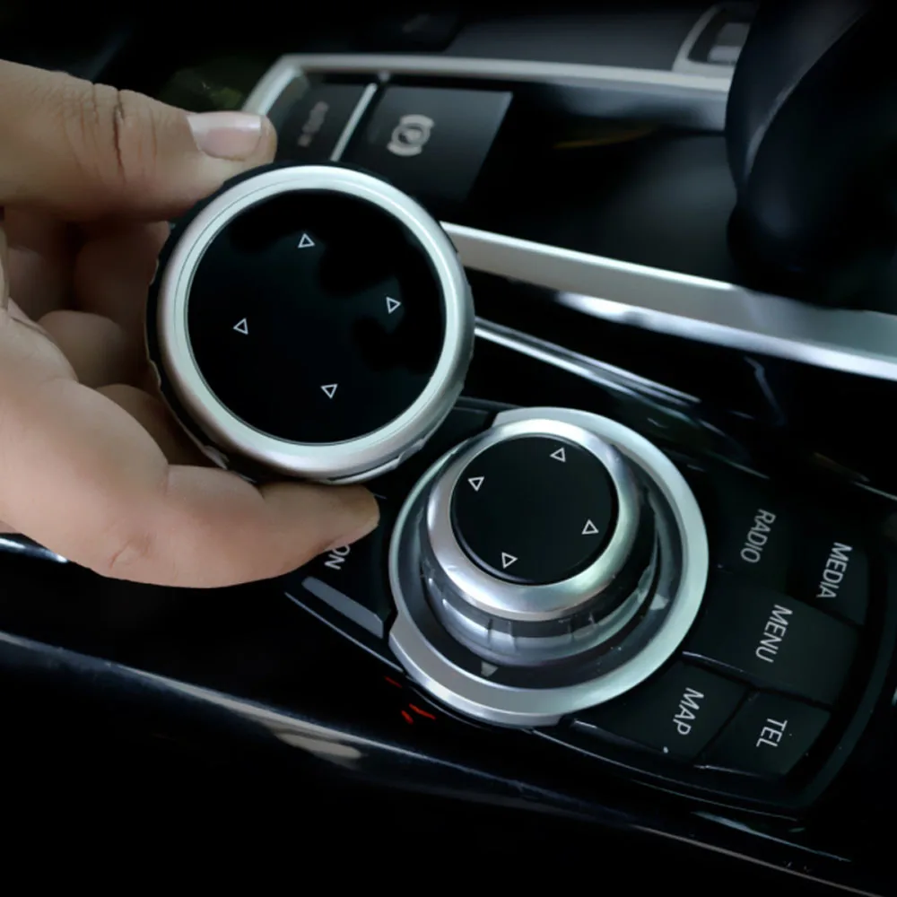 Car Interior Multimedia Buttons Cover Accessories For BMW 1 2 3 4 5 7