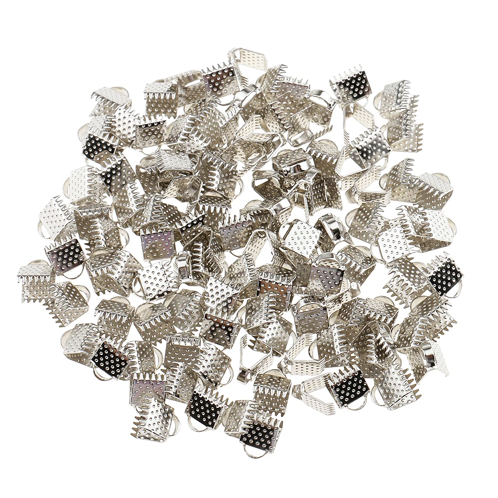 

100 Pieces High Quality Alloy Clasps Clamps Fasteners End for Making Choker Necklaces DIY Jewelry Accessories Components