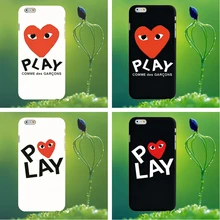 

luxury brand CDG Play Comme des Garcons Hard Matte Protect Cases For iphone 5S SE 6s 6 7 Plus 8 8plus X Phone Cover coque case