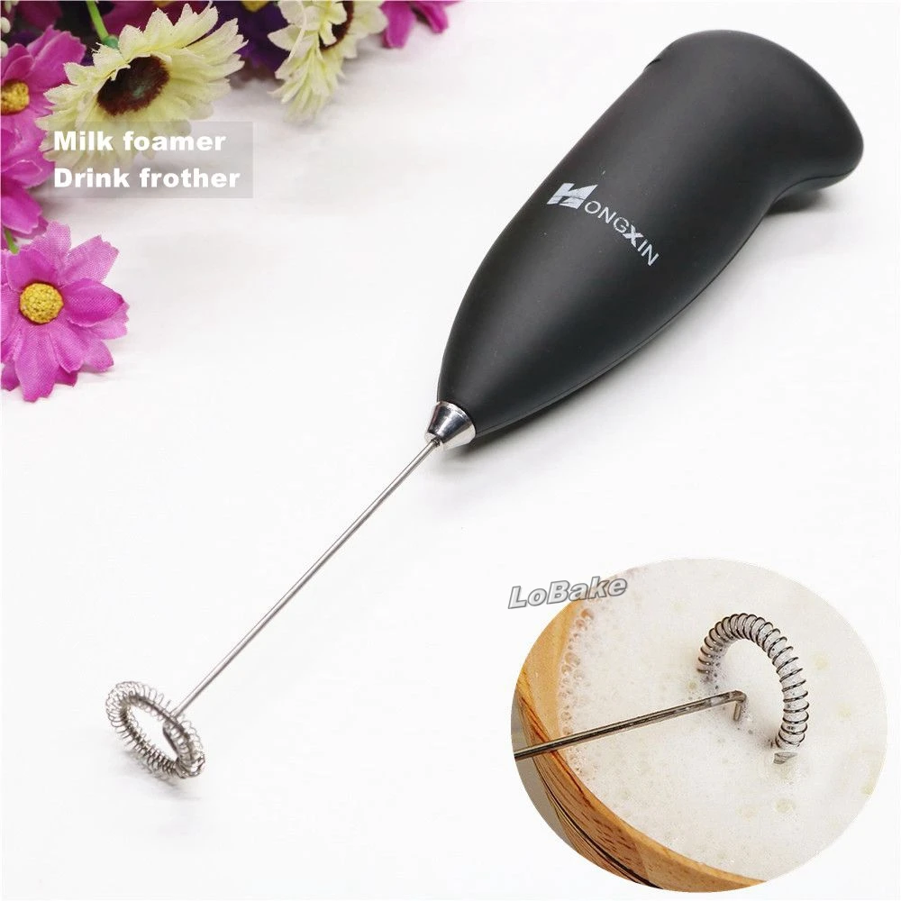 New Stainless Steel electric milk foamer drink frother whisk cream