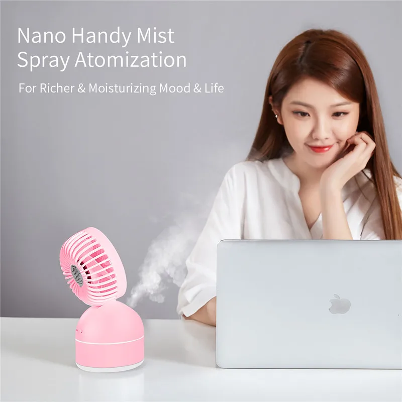 

USB Charge Portable Handheld Electric Fan Air Conditioner Cooler Cooling Fan Summer Pocket Water Mist Fan Cooling Air Humidifier