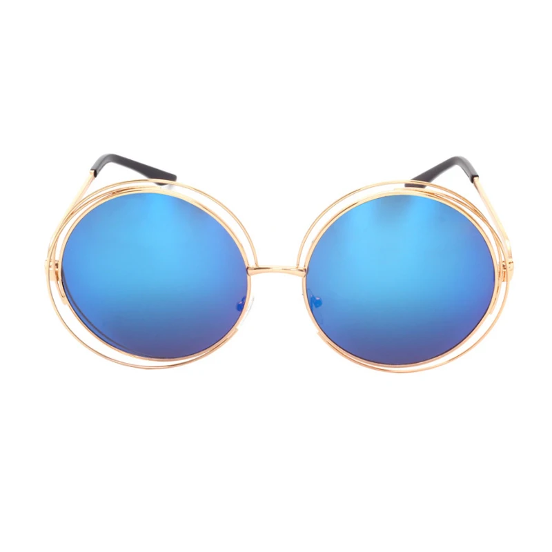 SIMPRECT, негабаритные солнцезащитные очки для женщин,, круглые солнцезащитные очки, Ретро стиль, роскошные зеркальные солнцезащитные очки, оттенки для женщин, большие Zonnebril Dames - Цвет линз: 9