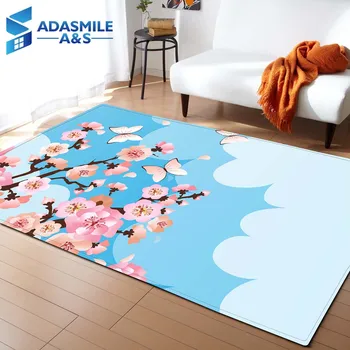 

3D Romantic Peach Blossom Rugs Valentine's Surprise Bedroom Floor Mats Wedding Living Room Decor Soft Flannel Carpets and Rugs