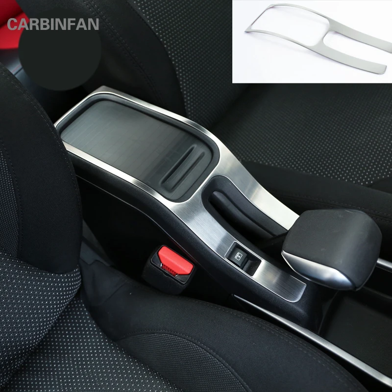 

Fit For Peugeot 2008 2014 DIY Car Styling Stainless Steel Handbrake Armrest Storage Box Control Panel Cover Case Stickers C681
