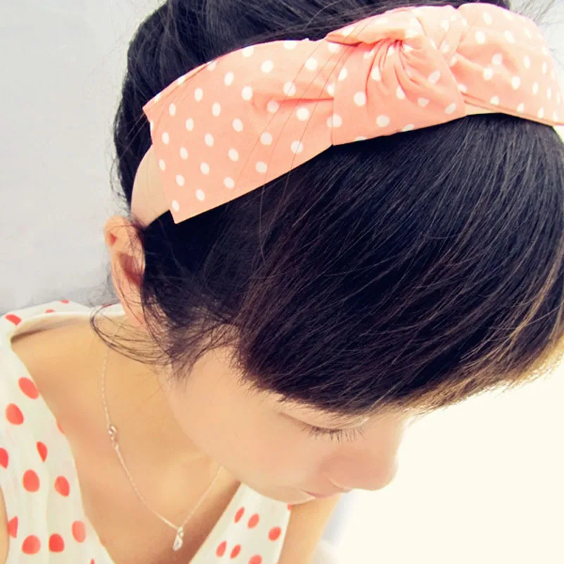 2017 New Spring Girls Women Hairbands Hair Holders Big Bowknot Wide Hair Bands Accessories B143