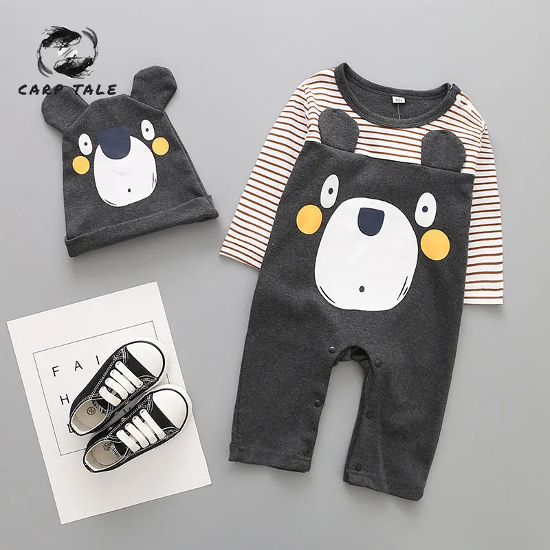 

Baby cute bear jumpsuit short-sleeved clothes cartoon frog unisex infant summer dress 2019 newborn clothing new clothes