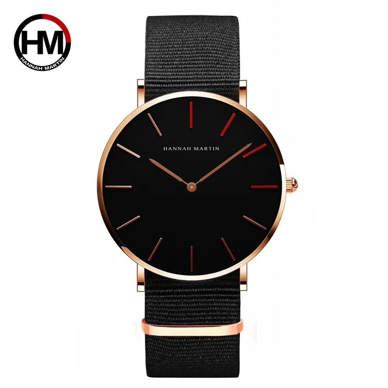 

36mm New Designer Japan Quartz Movement Women Nylon Strap Luxury brand Rose Gold Lady Style Watches Waterproof Montre Femme
