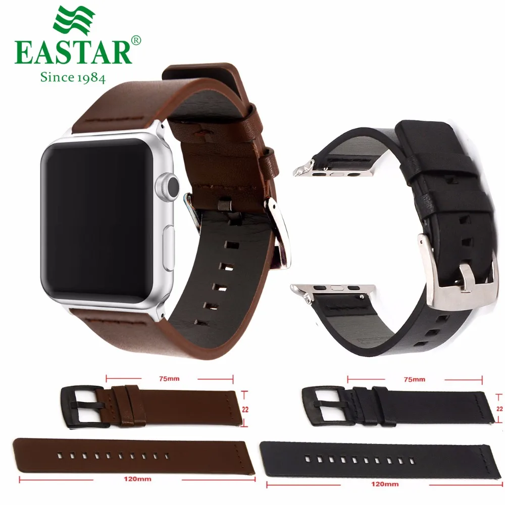 Браслет из натуральной кожи Eastar для Apple Watch 42 мм 38 iWatch аксессуары 5 4 3 2 ремешок
