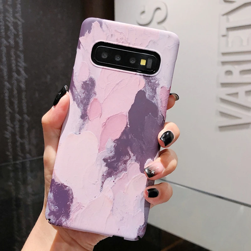 Твердый чехол YHBBCASES в стиле ретро с рисунком маслом для Samsung S10 S8 S9 Plus|Бамперы| |