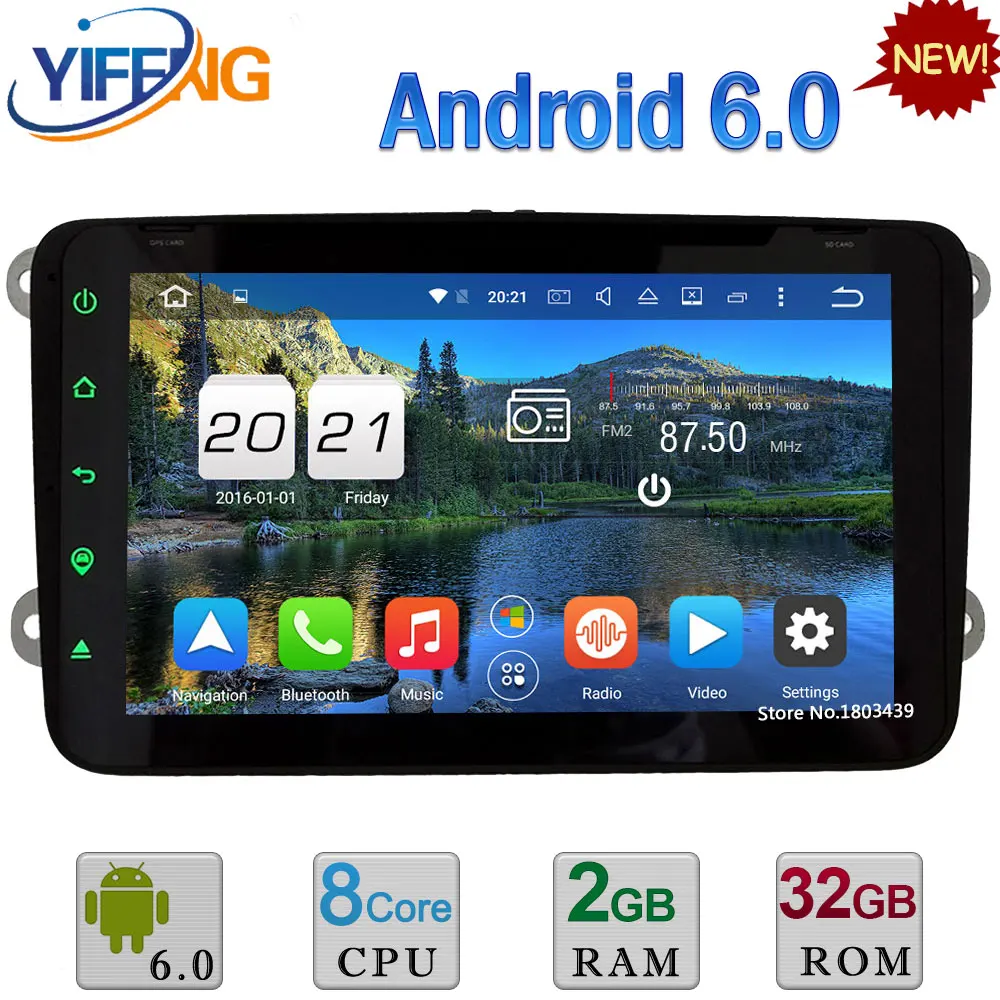 4G Android 6 8 2GB 32GB Octa Core 2DIN font b Car b font DVD Player