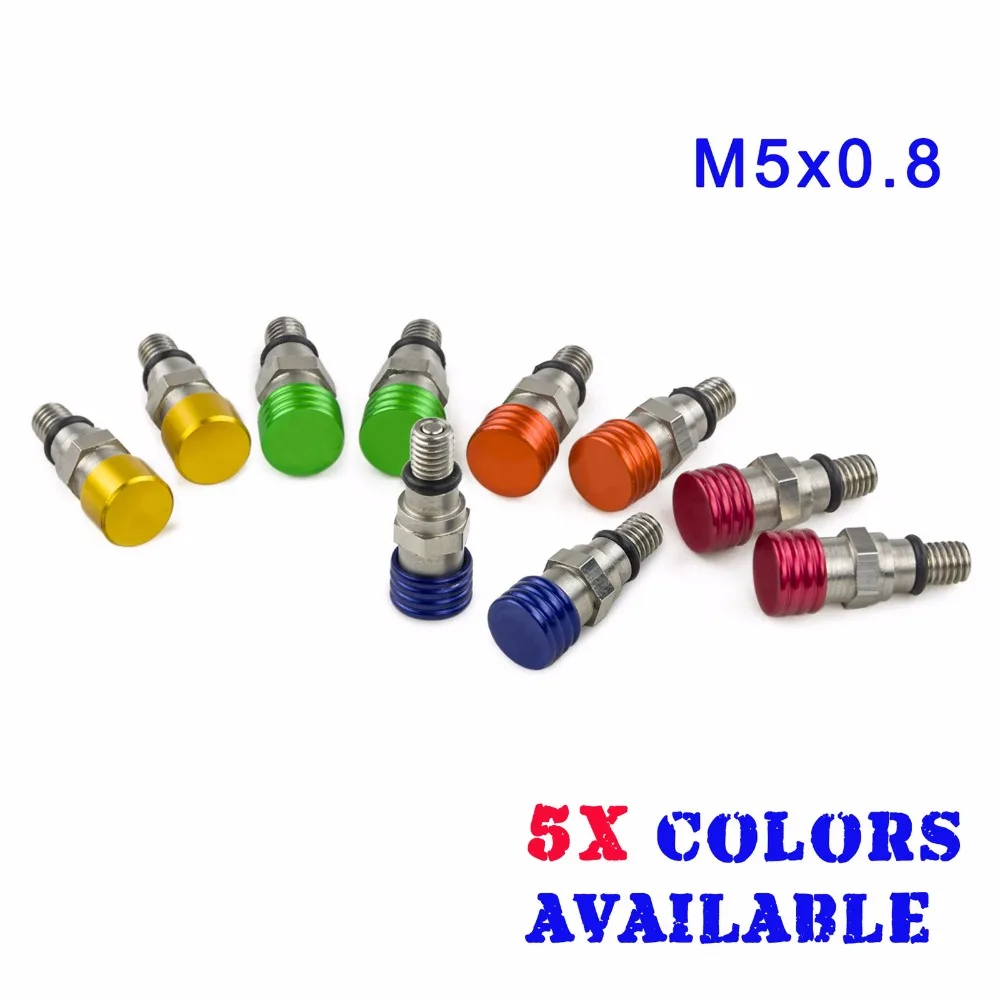 

2Pcs Motocross Fork Air Bleeder Valves Screw M5x0.8 for Showa for KAYABA Fork Motorcycle Stainless Steel Air Relief Valve