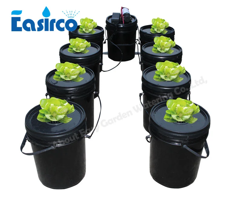 

aeroponic system indoor garden hydroponic 5 gallon buckets 1+8