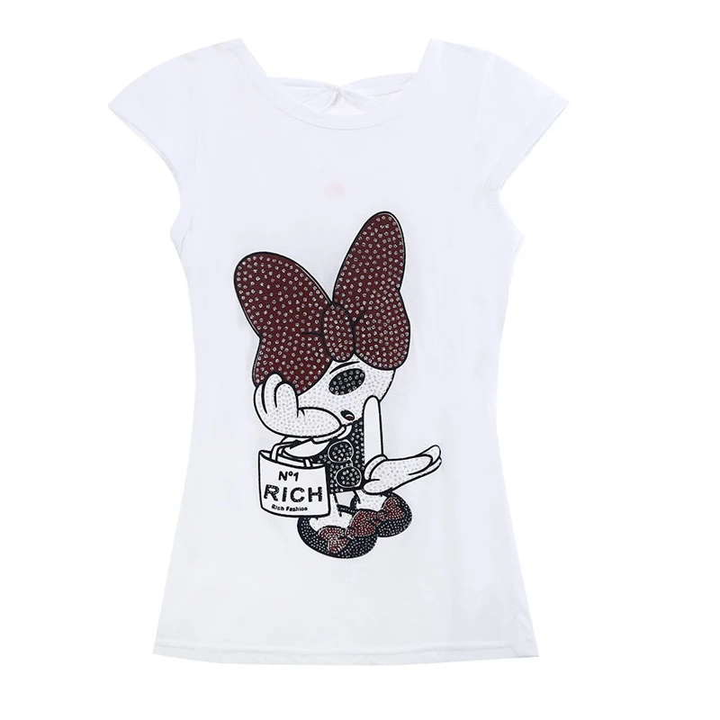 

Cute Kids Baby Girls Cartoon Printed Sleeveless Back Bow Knot Casual Loose Party Dress Vest Round Neck Toddler A Line Mini Dress