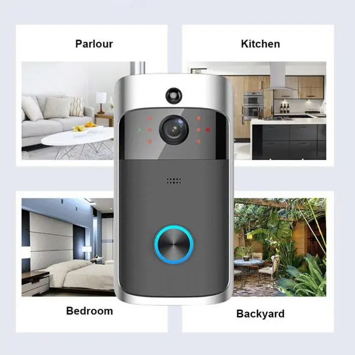 Беспроводной WiFi дверной звонок смарт-видео-телефон двери визуальный кольцо Интерком Камера безопасности Системы GY88