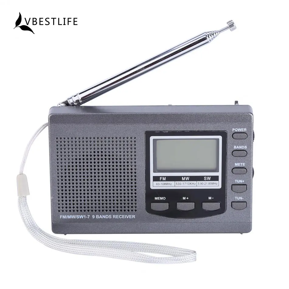 

Mini Radio FM/MW/SW Receiver Multifunction Portable Digital Screen Display Alarm Clock FM Stereo Mini Radio Receiver Player