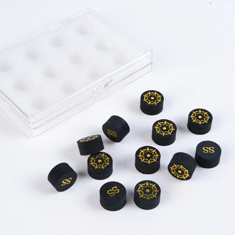 Collapsar Billiard Pool Cue Snooker Cue Tip 14mm Black 9 Layer SS High