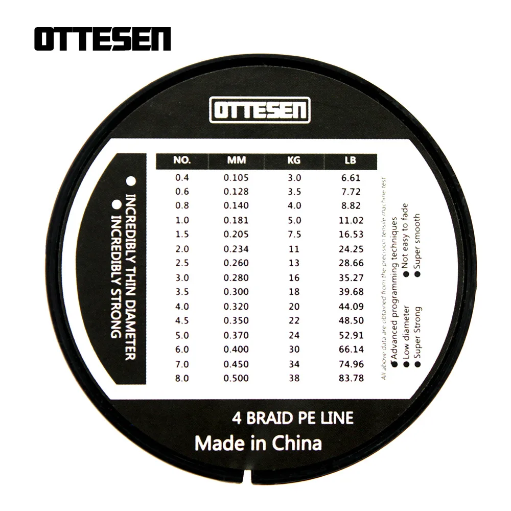 OTTESEN KingKong سلسلة 500 متر 547yd سوبر PE مضفر المتعددة الشعيرات خيط صنارة الصيد 7.72LB-66.12LB مضفر خط الكارب الصيد
