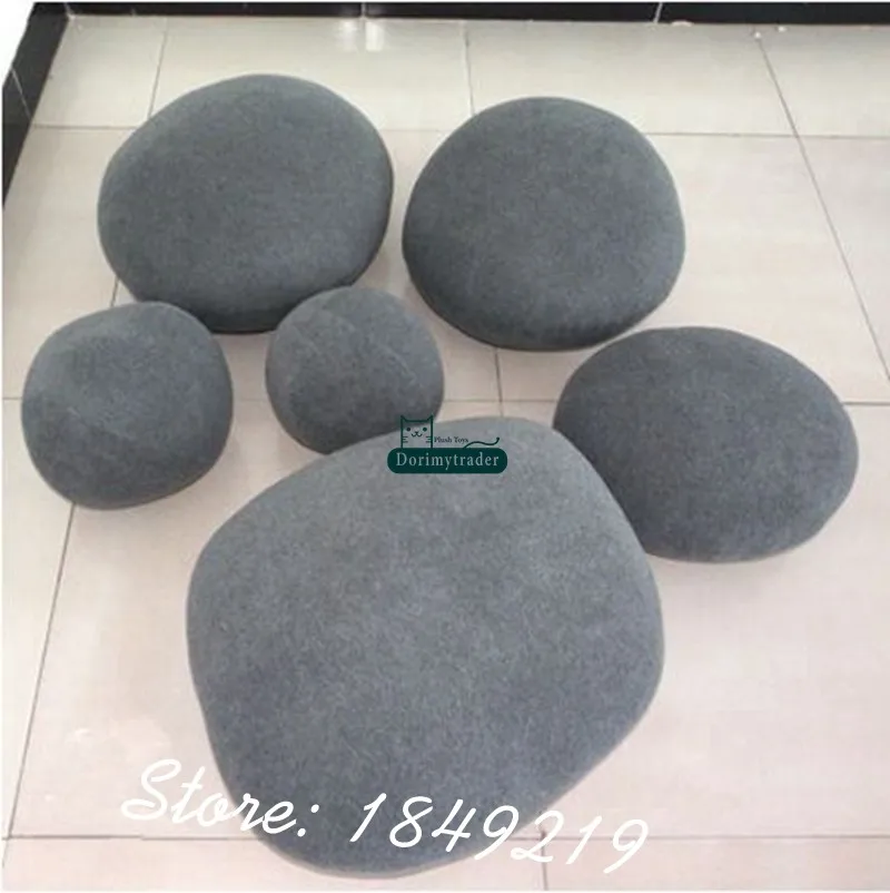 Sala de Estar Dorimytrader Faça Você Mesmo Cobblestone Natural Almofada 6 Pçs Lote Enorme Pelúcia Emulational Pedra Travesseiro Decoração Crianças Brinquedo Dy61088 17 Dorimytrader diy cobblestone natural almofada 6 pçs