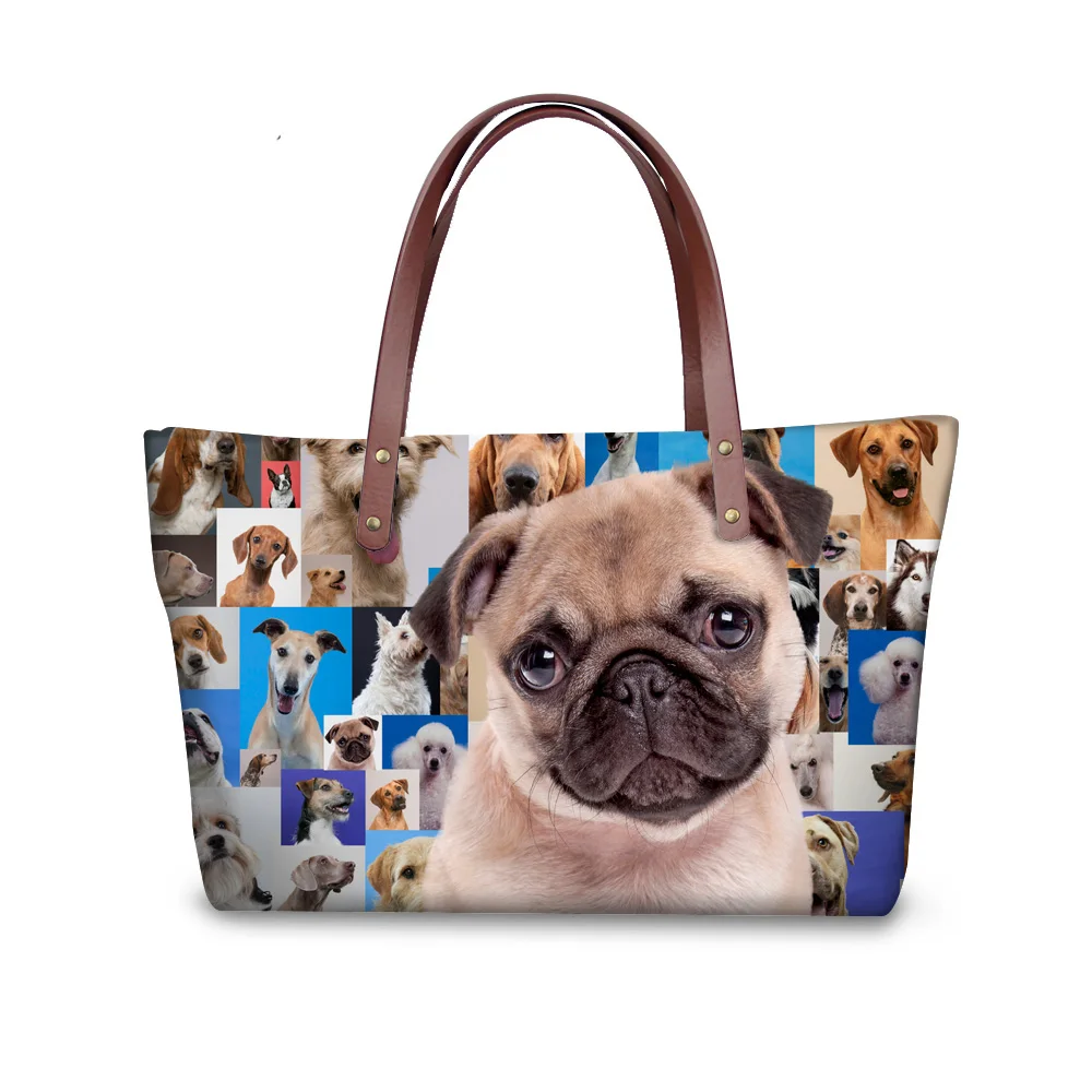 

3D Pug Dog Women Brand Handbag Shoulder Cross-body Bags Female Tote Bolsa Feminine Women Messenger Bag Sac A Main