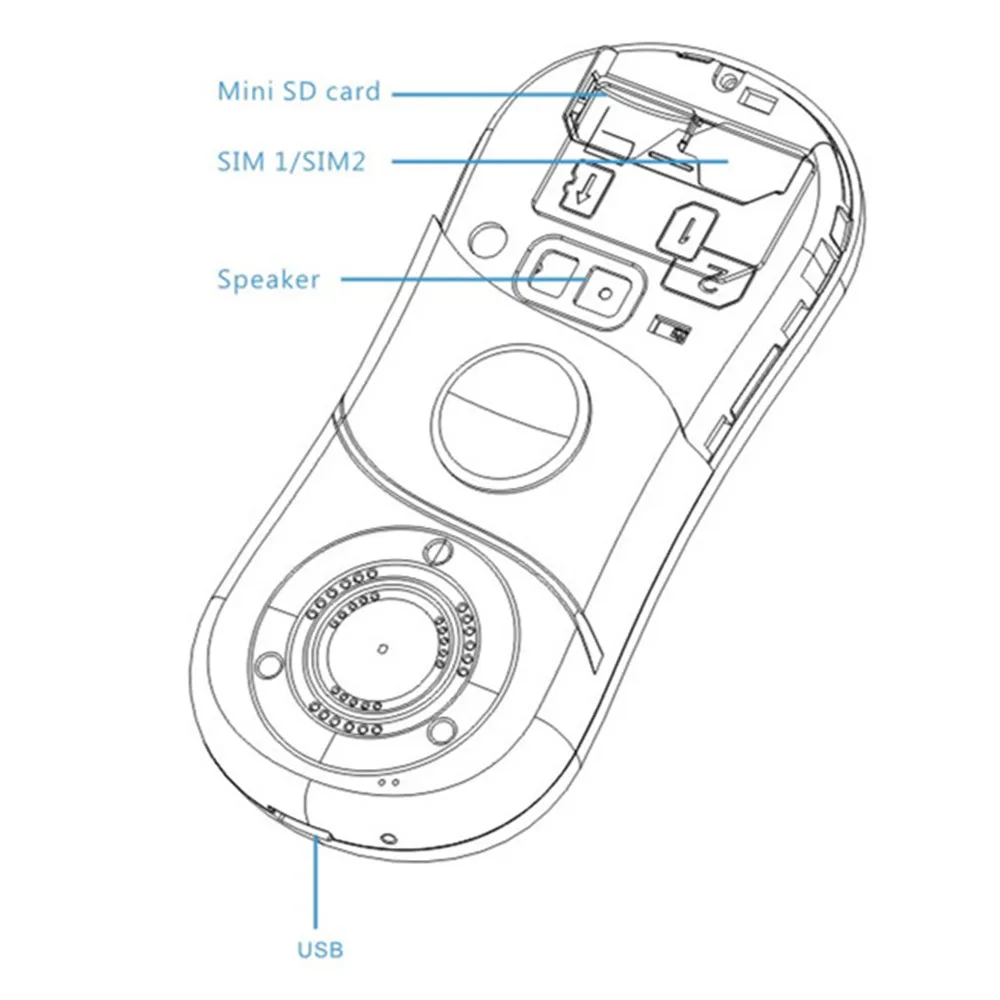 SERVO S08 fidget spinner teléfono móvil 1,3 pulgadas tarjeta SIM Dual GPRS Bluetooth FM Radio spinner de mano teléfono móvil con ruso teclado