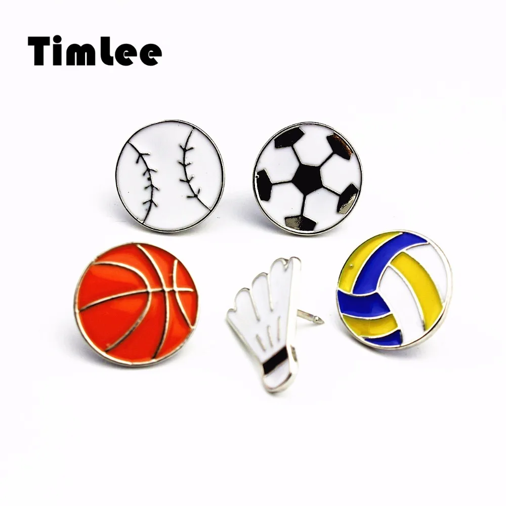 

Timlee X264 Fashion Cartoon Cute Football Badminton Basketball Brooch Pins,Fashion Jewelry Wholesale .
