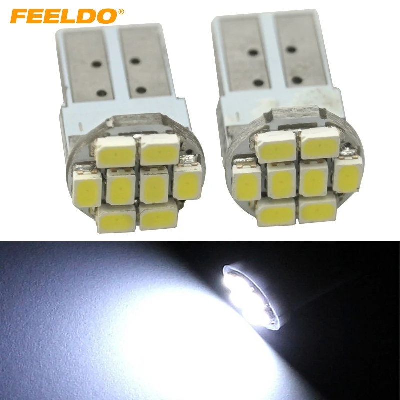 FEELDO 100 шт. мощность белый T10 194 168 1206 8LED 3528 8SMD Wdege Автомобильные Боковые светодиодные