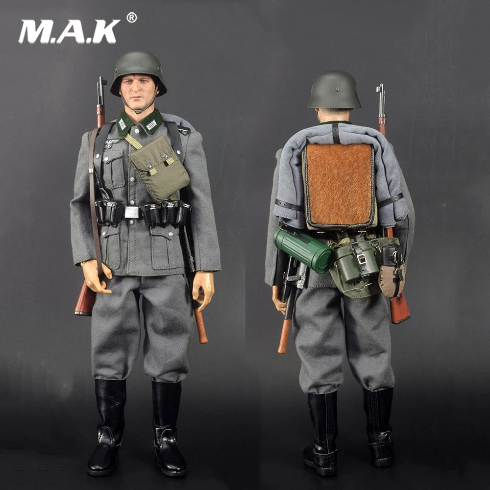

1/6 Scale WWII German WH Infantry Private Set PLAN WHITE Poland 1939 68015 Clothing set with gun F 12" Male Action Figure body