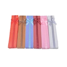 DoreenBeads, новинка, длинное ожерелье, браслет, шкатулка для ювелирных изделий, Подарочная коробка с бантом, ювелирная коробка,, 21*4 см, простой стиль, 1 штука