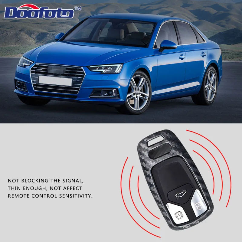 Carbon fiber key cover for AUDI (4)