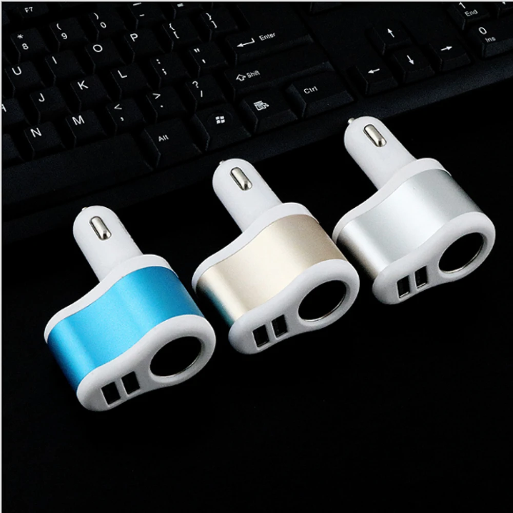 2.1A 1A Универсальный двойной зарядное устройство usb интеллектуальная сигареты Зажигалка на электропитании для мобильного телефона