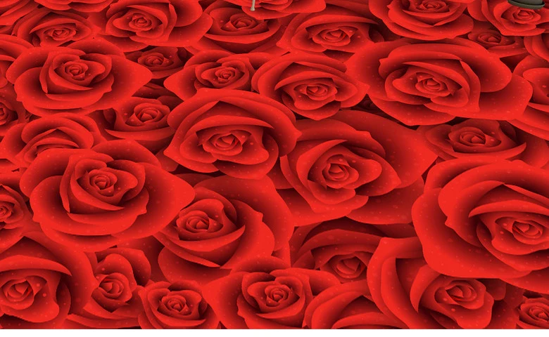 Пользовательские 3D обои для пола Красная роза цветок гостиная спальня Напольная наклейка для ванной ПВХ самоклеющиеся обои водостойкие
