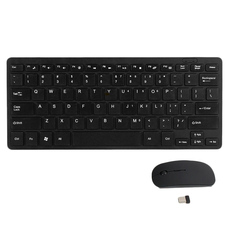 

Wireless 2.4Ghz Mini Keyboard Ultra-Thin Mouse Keypad Kit Combo Set Portable Multimedia For Desktops Laptops Pc